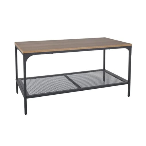 Ława LEX L 90x45 dąb/czarny mat