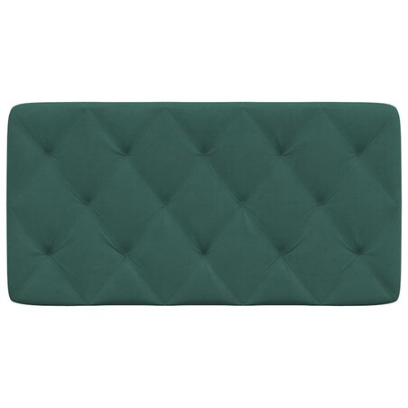 vidaXL Poduszka na wezgłowie, ciemnozielona, 100 cm, aksamitna