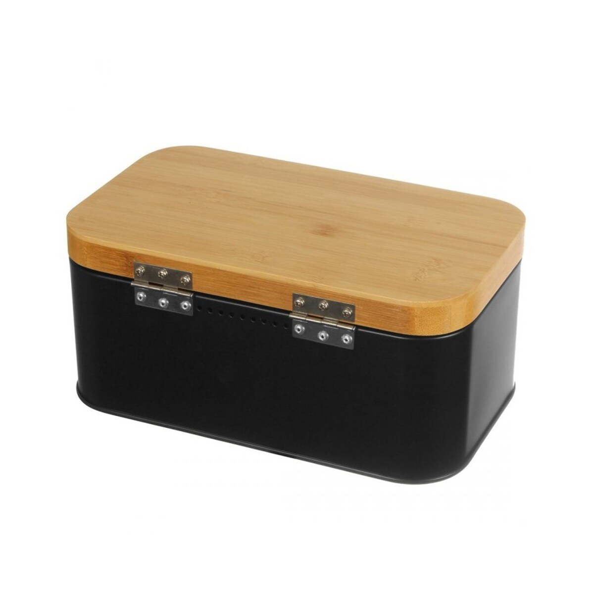 Chlebak stalowy z pokrywą bambusową 30 x 19,5 x 14 cm BRUNBESTE