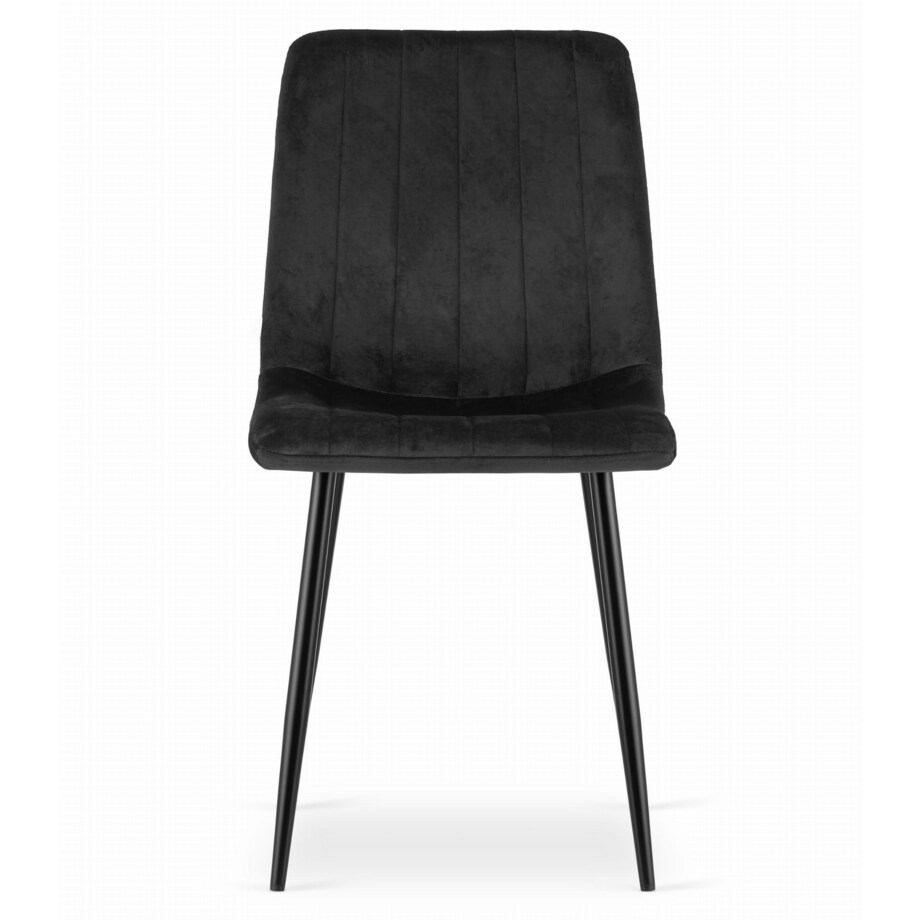 Krzesło Do Jadalni Kuchni Salonu Lava - Czarny Aksamit X 2