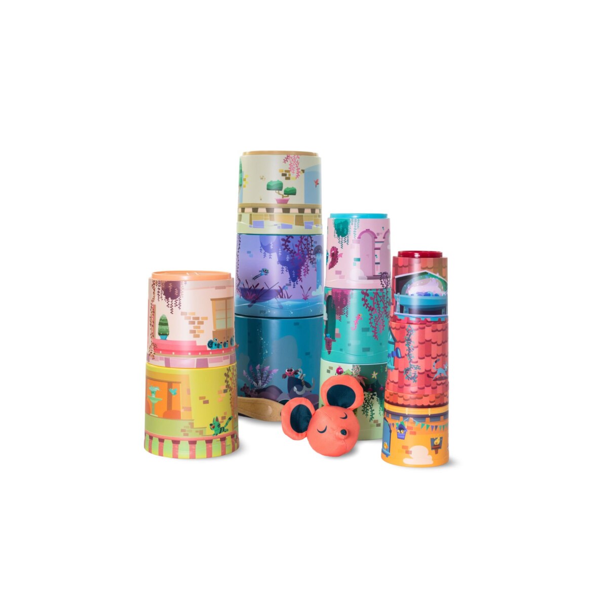 Kubeczkowa piramidka - magiczny zamek 11 szt