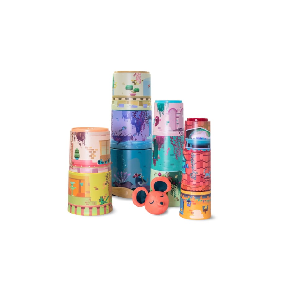 Kubeczkowa piramidka - magiczny zamek 11 szt