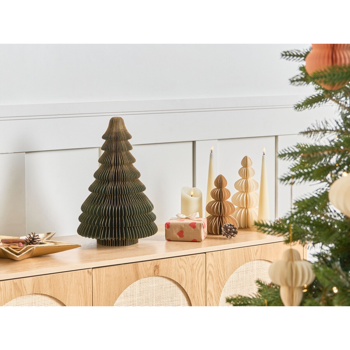 Dekoracja świąteczna LED ANDAN Choinka 41 cm Zielony