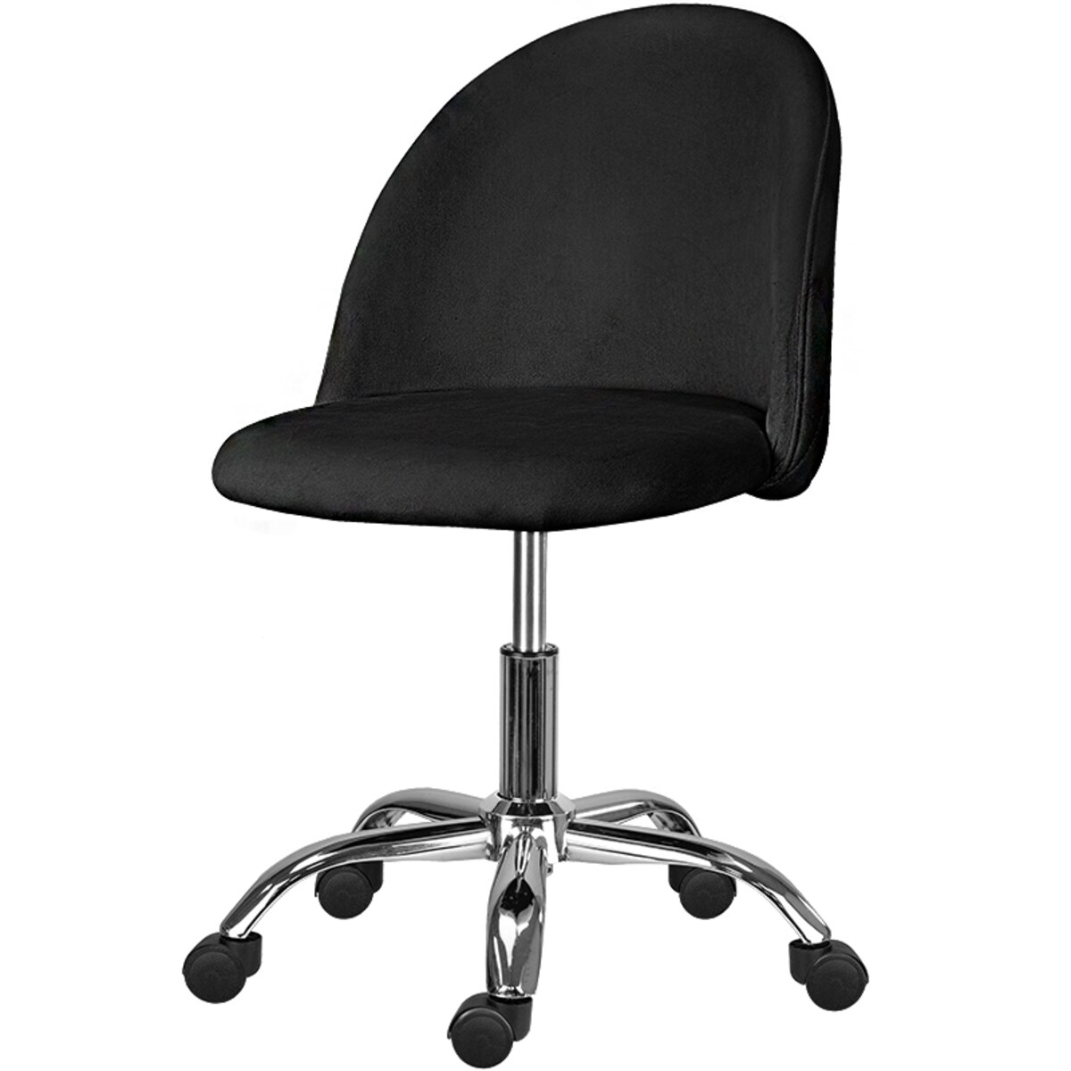 Fotel biurowy obrotowy welurowy nowoczesny czarny