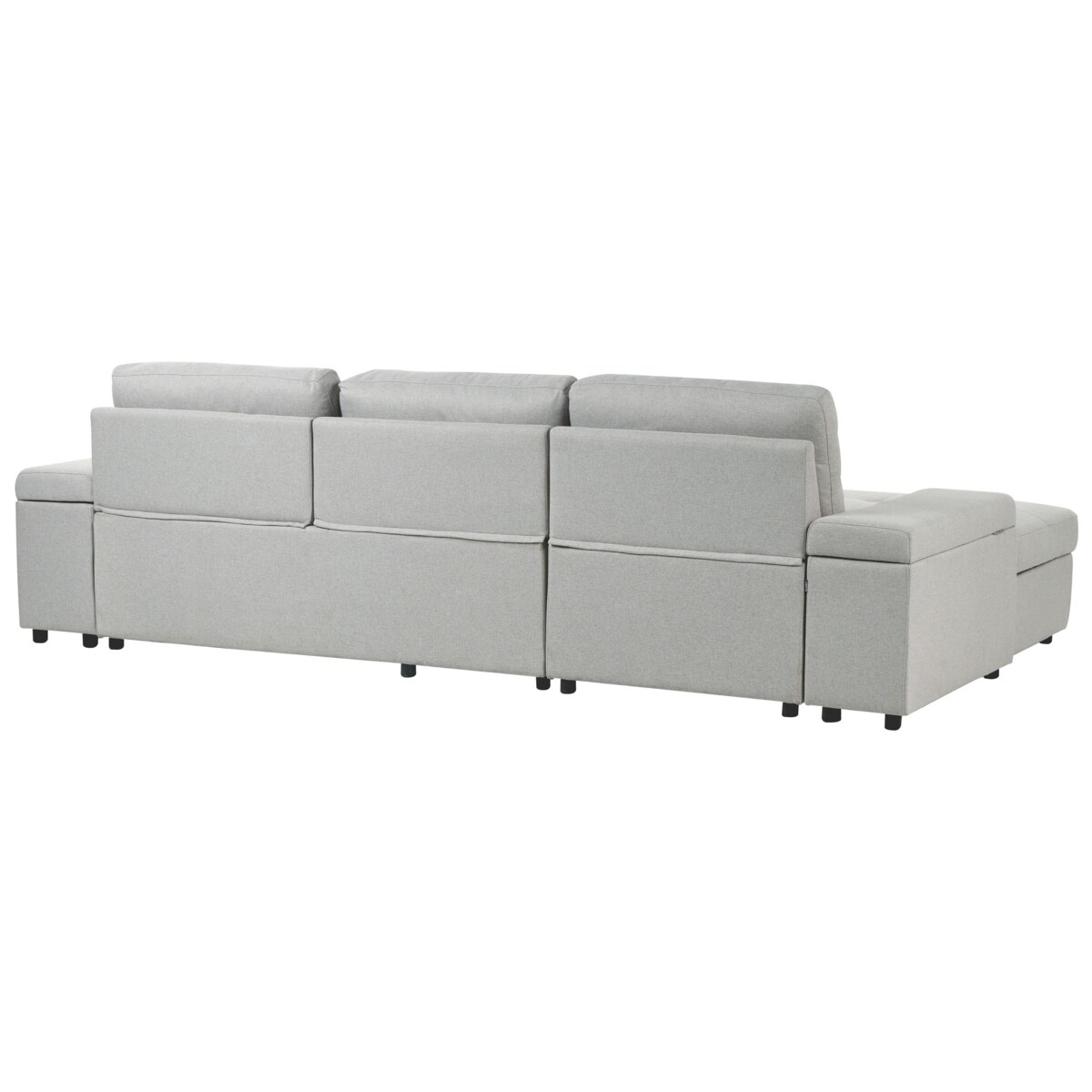 Sofa narożna prawostronna HRISEY Jasnoszary Prawostronny