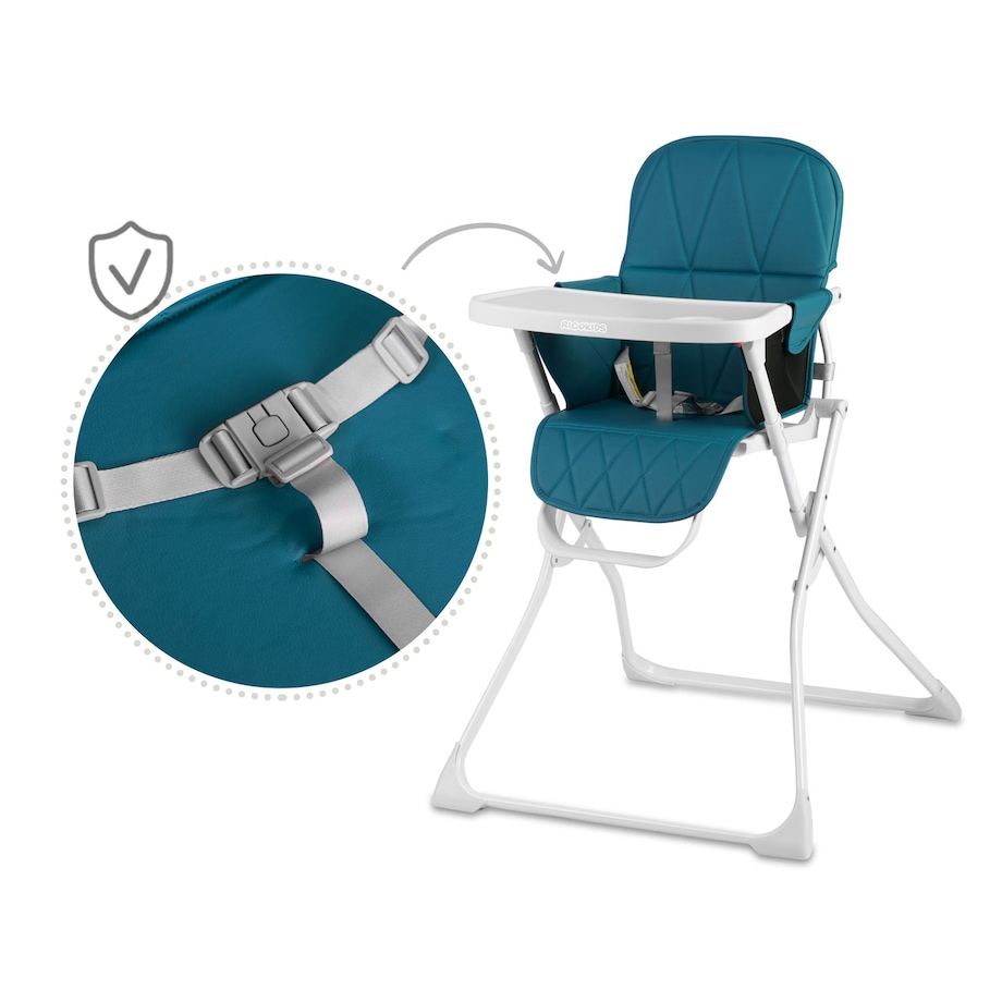 Krzesełko do karmienia Ricokids Nuco lekkie składane podnóżek 7097