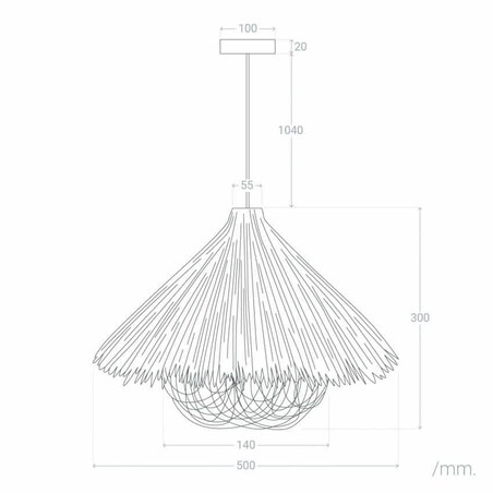 Lampa pleciona do salonu Boho ABR-NLW32-BH-E27 Abruzzo ratan naturalny