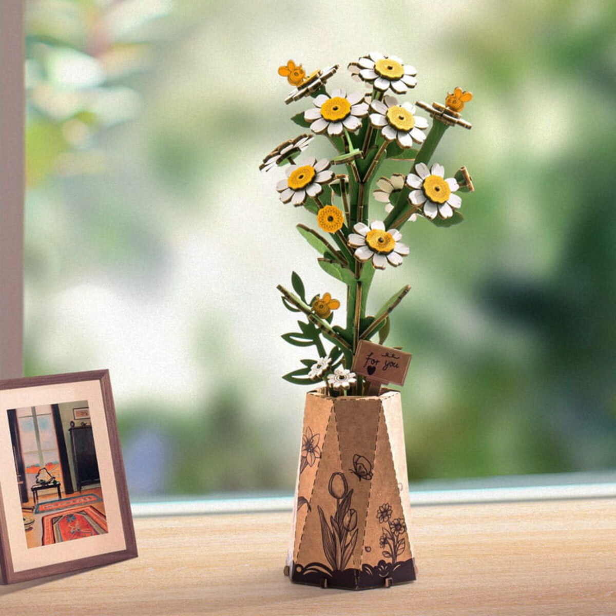 Biały rumianek DIY - kwiaty - Robotime