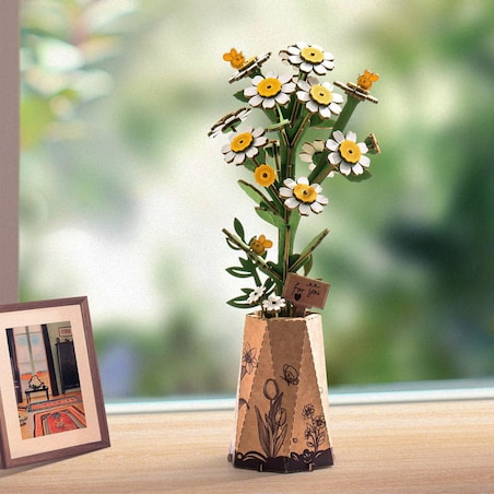 Biały rumianek DIY - kwiaty - Robotime