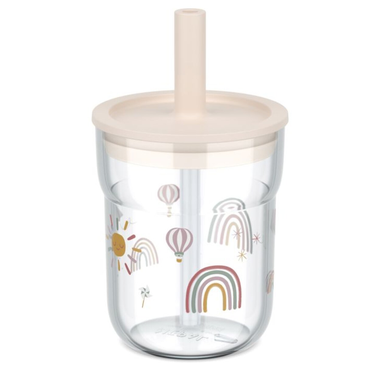Szklanka dziecięca ze słomką Mio 250ml Sunshine & Rainbow 108023065245