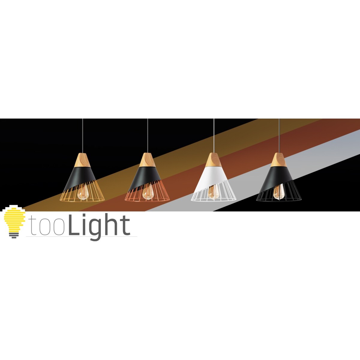 Lampa Sufitowa Wisząca Skandynawska Metal Kolory