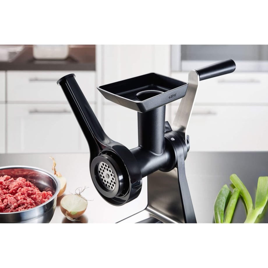 Maszynka do mięsa 2w1, zestaw z 2 krążkami do mielenia i końcówkami do nadziewania lub wyciskania