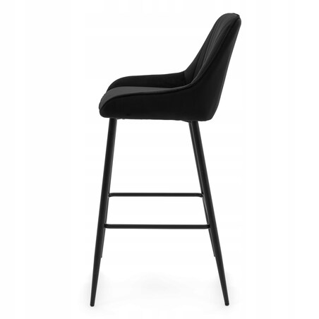 Hoker tapicerowany welurowy do salonu jadalni barowy glamour PASSO