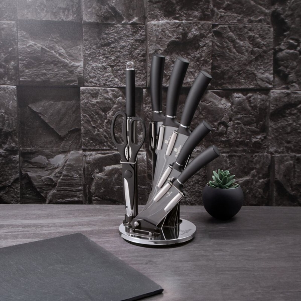 Zestaw Noży Berlinger Haus Bh-2565 Black Silver W Stojaku