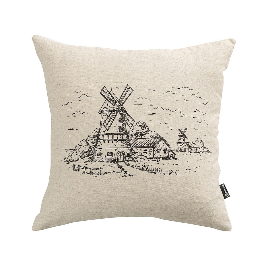 Poszewka na poduszkę Countryside Windmill 45x45 cm, 45x45