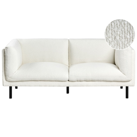 Sofa dla 2 osób VORGOD Boucle Złamana biel