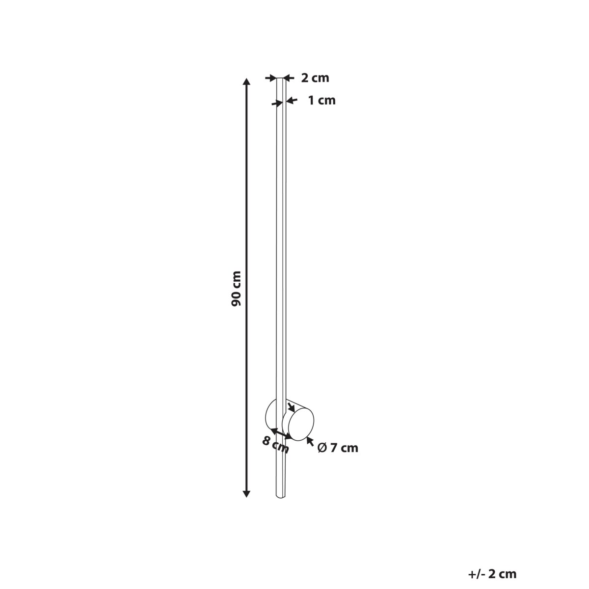 Lampa ścienna LED INGENIO Metal Złoty