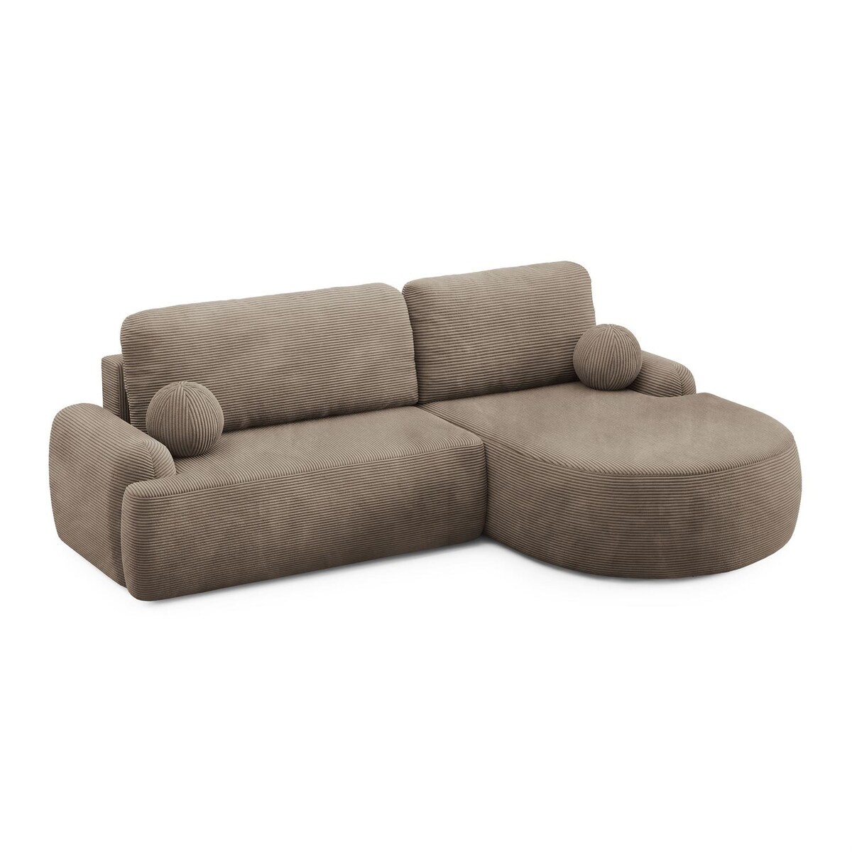 Zaokrąglony narożnik CLEO II z funkcją spania, wersja prawa, Poso 02