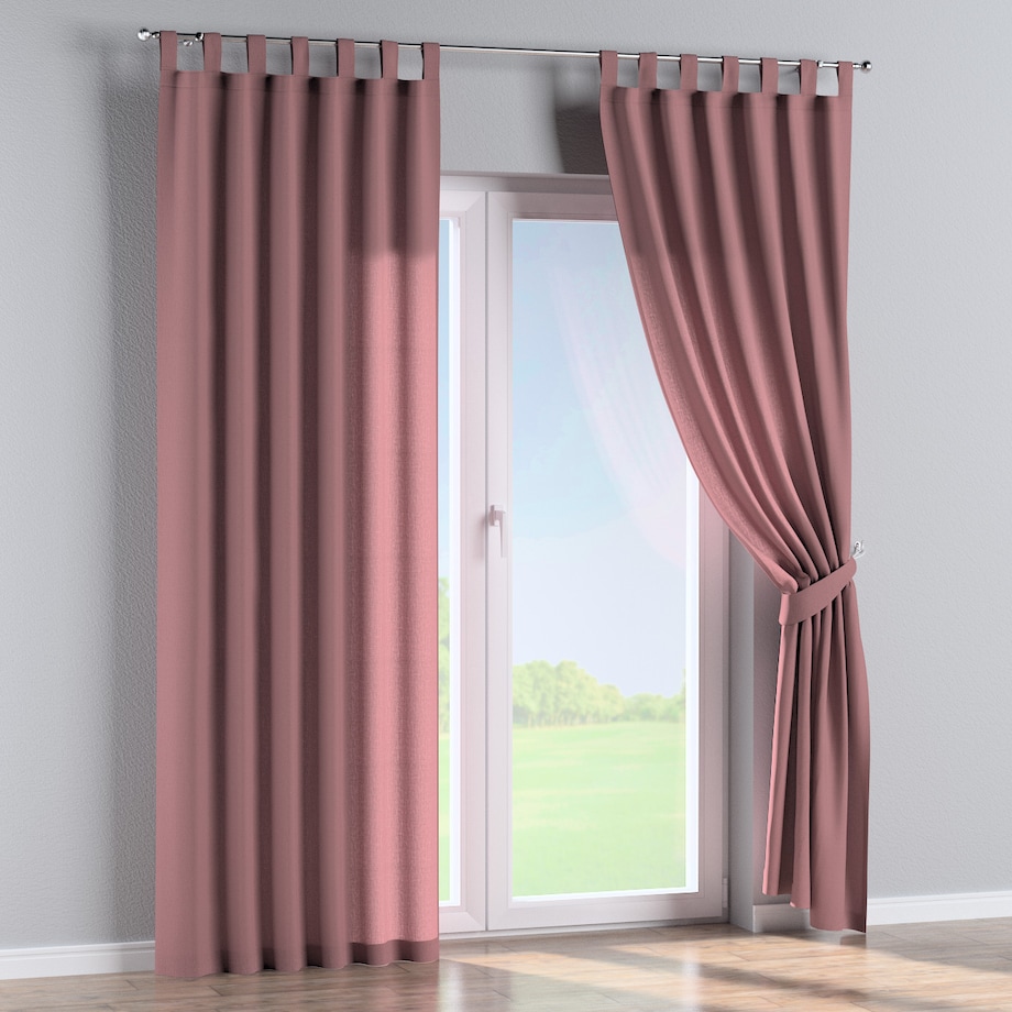 Zasłona na szelkach 1 szt. 130x245 zgaszony róż