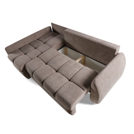 Narożnik uniwersalny FLOW z podwójnym pojemnikiem na pościel