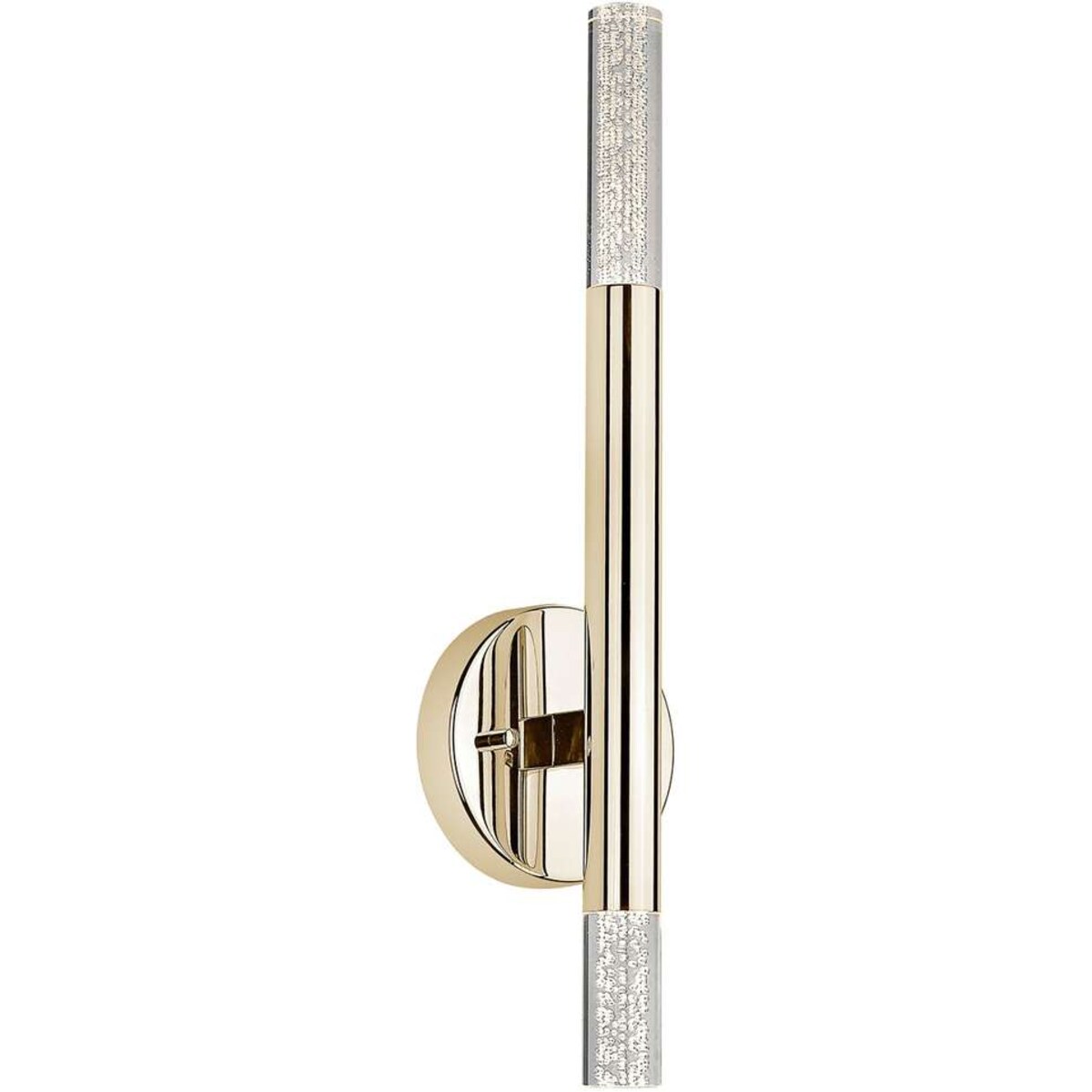Kinkiet LAMPA ścienna ONE W0461-02E-F7F7 Zumaline metalowa OPRAWA tuba LED 5W 3000K z kryształkami złota