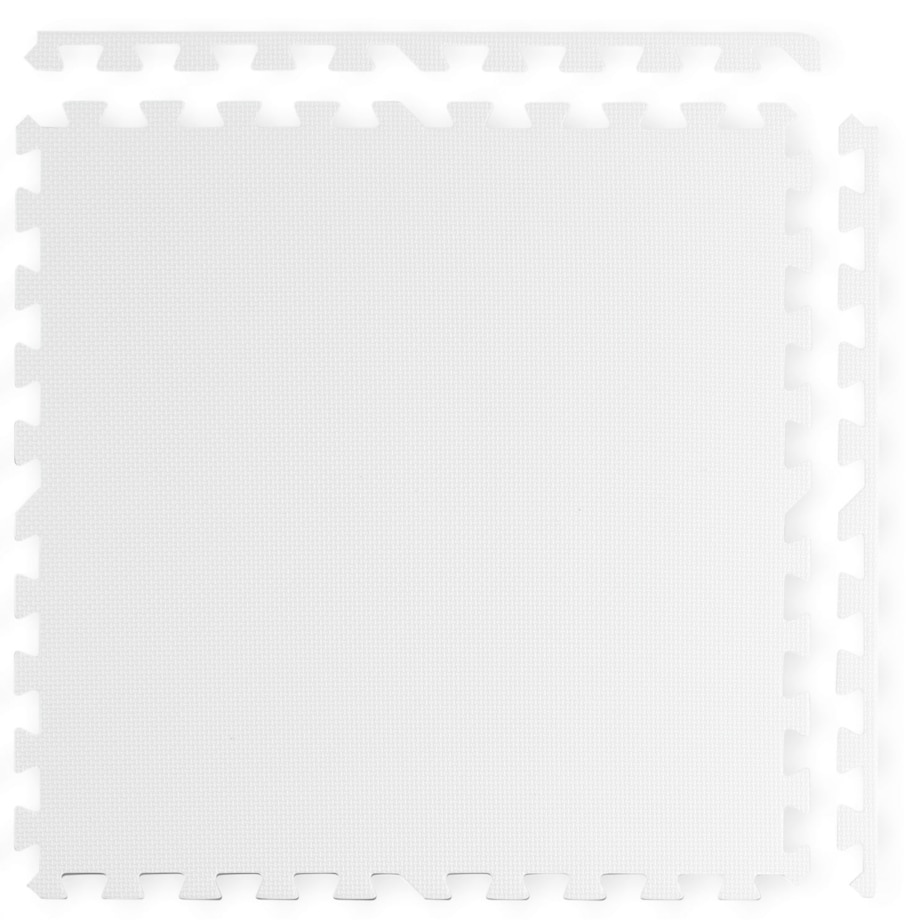 Duża mata piankowa puzzle piankowe 60x60 cm 4 szt. Ricokids biało-niebieska