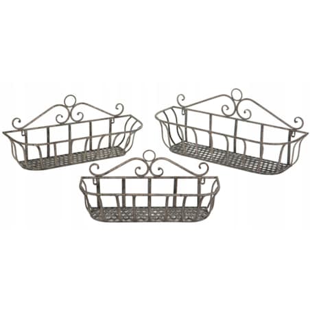 3 szt. KWIETNIK metalowy RETRO VINTAGE