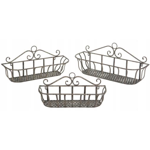 3 szt. KWIETNIK metalowy RETRO VINTAGE