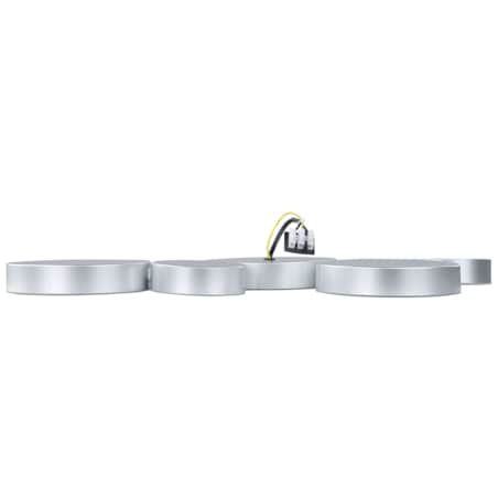 Lampa sufitowa LED 5-punktowa metalowa srebrna LUGA