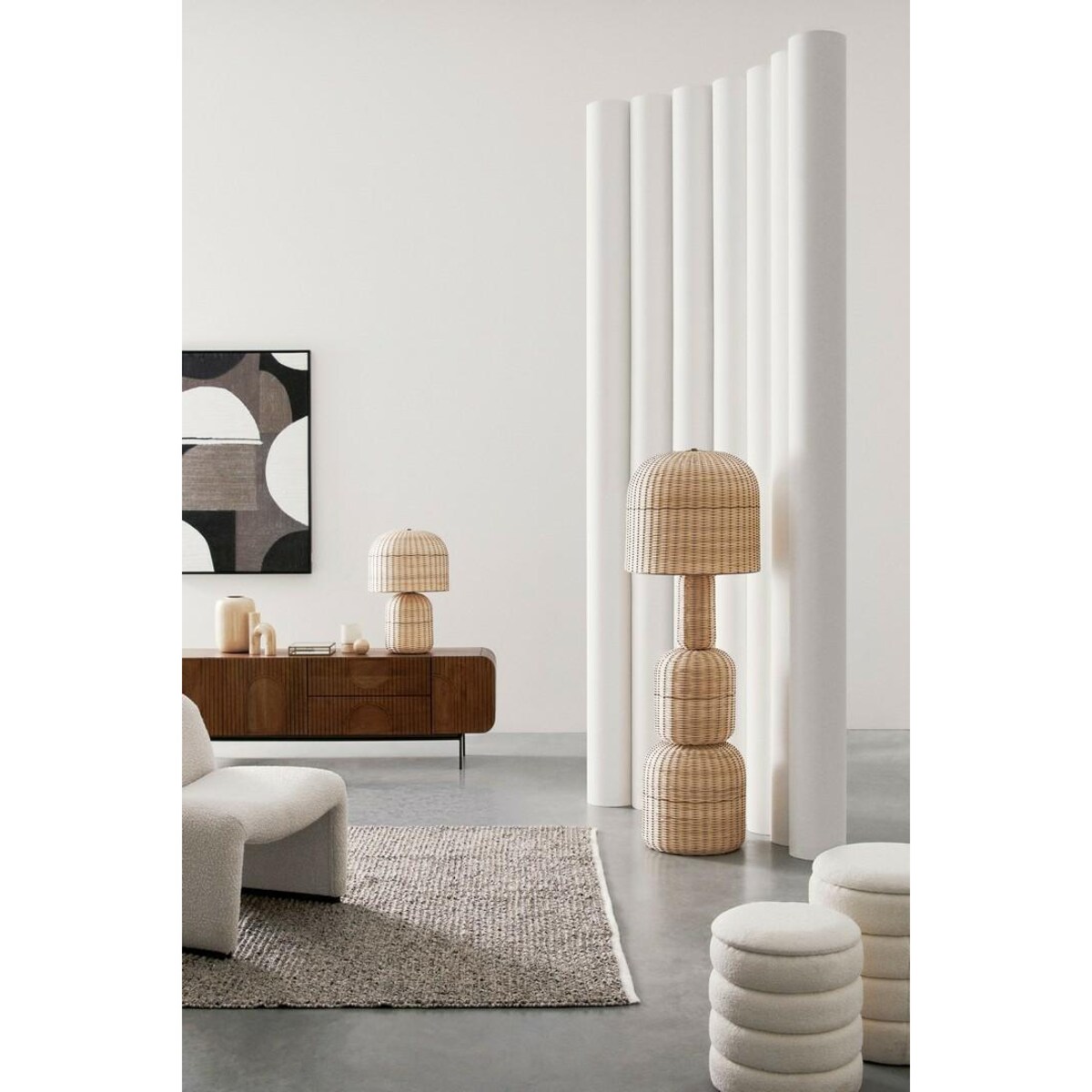 BIZZOTTO lampa podłogowa SIKKIM beżowa