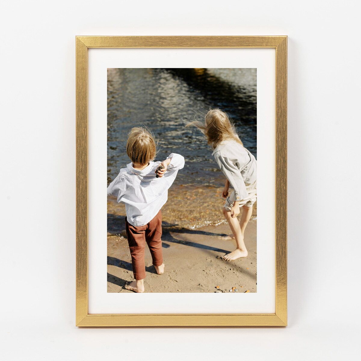 Złota ramka na zdjęcia 21x29,7 cm A4 rama MDF ramki do zdjęć 29,7x21 cm FRAMAI®