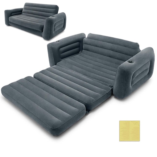 Materac dmuchany Intex sofa dmuchana rozkładana 224x203x66 cm