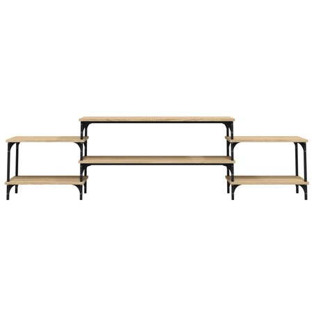 vidaXL Szafka pod TV, dąb sonoma, 197x35x52cm, materiał drewnopochodny