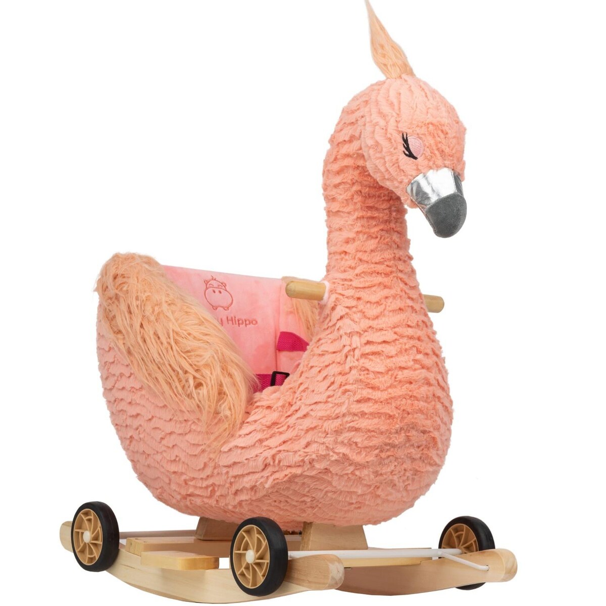 Bujak Flaming |2w1! Bujak i jeździk | Zabawka dla dzieci | Prezent | Chodzik | Bujak | 12 m + | Interaktywna zabawka | Pierwsze urodziny | Roczek | Flaming | Happy Hippo