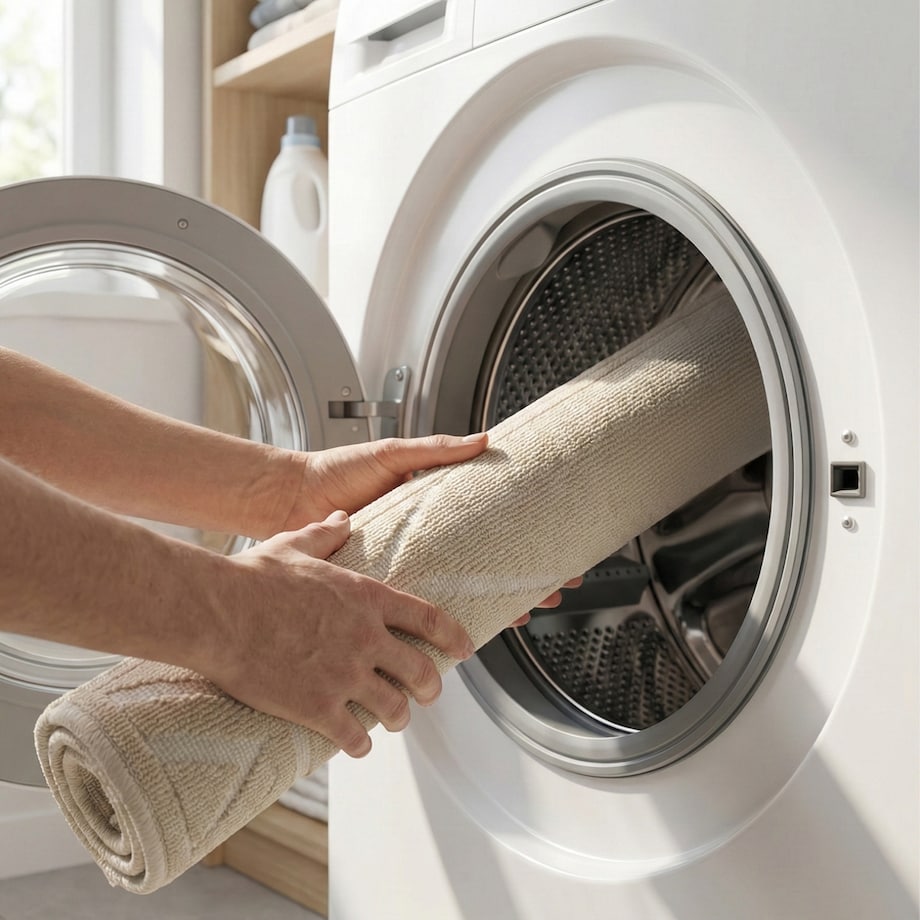 Dywanik łazienkowy Lino 60x90 cm bawełniany boho beżowy