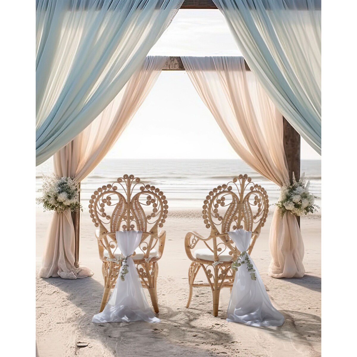 Krzesło ogrodowe Rattan Naturalny CARRARA