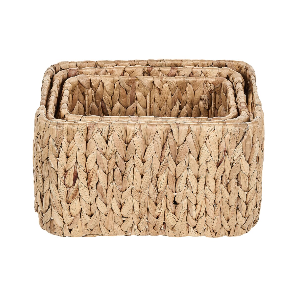 Zestaw 3 koszy z hiacyntu wodnego jasny HANOI