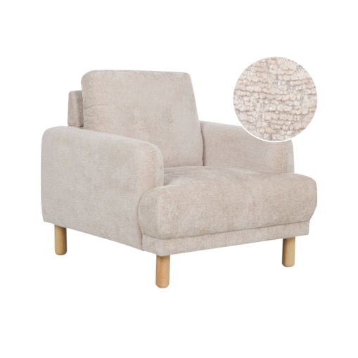 Fotel Boucle Beżowy TUVE