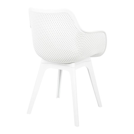 Krzesło ogrodowe LANDI KH010100213 z oparciem białe