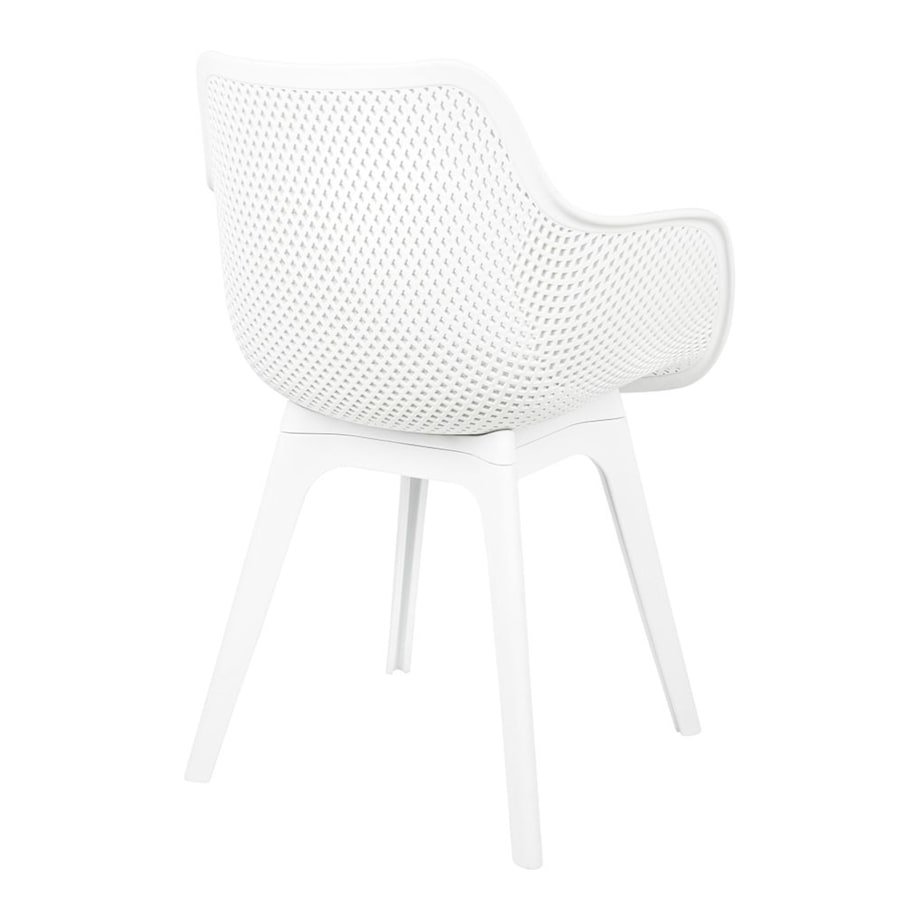 Krzesło ogrodowe LANDI KH010100213 z oparciem białe