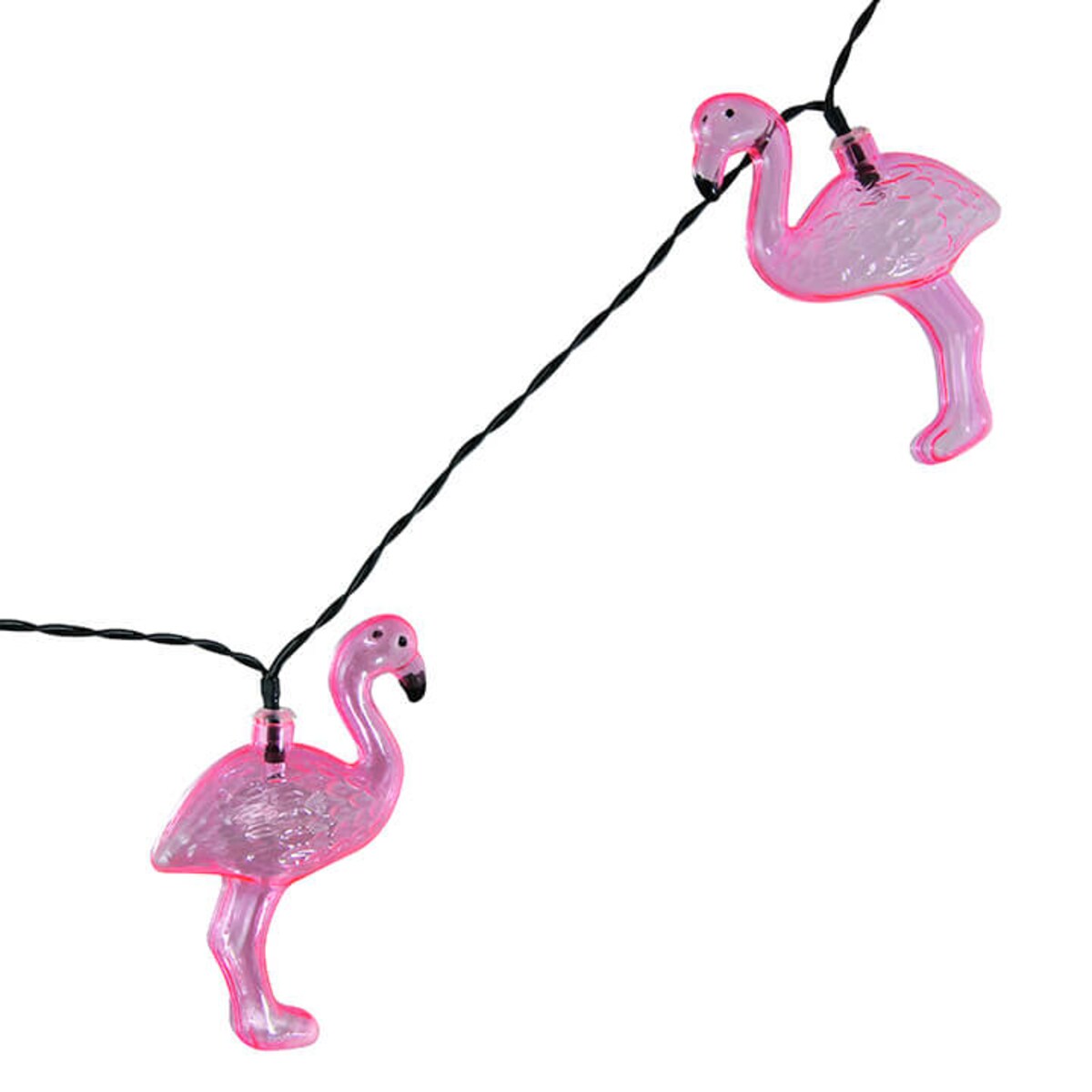 Dekoracyjna girlanda solarna różowe flamingi 10 LED 6m IP44 zimna