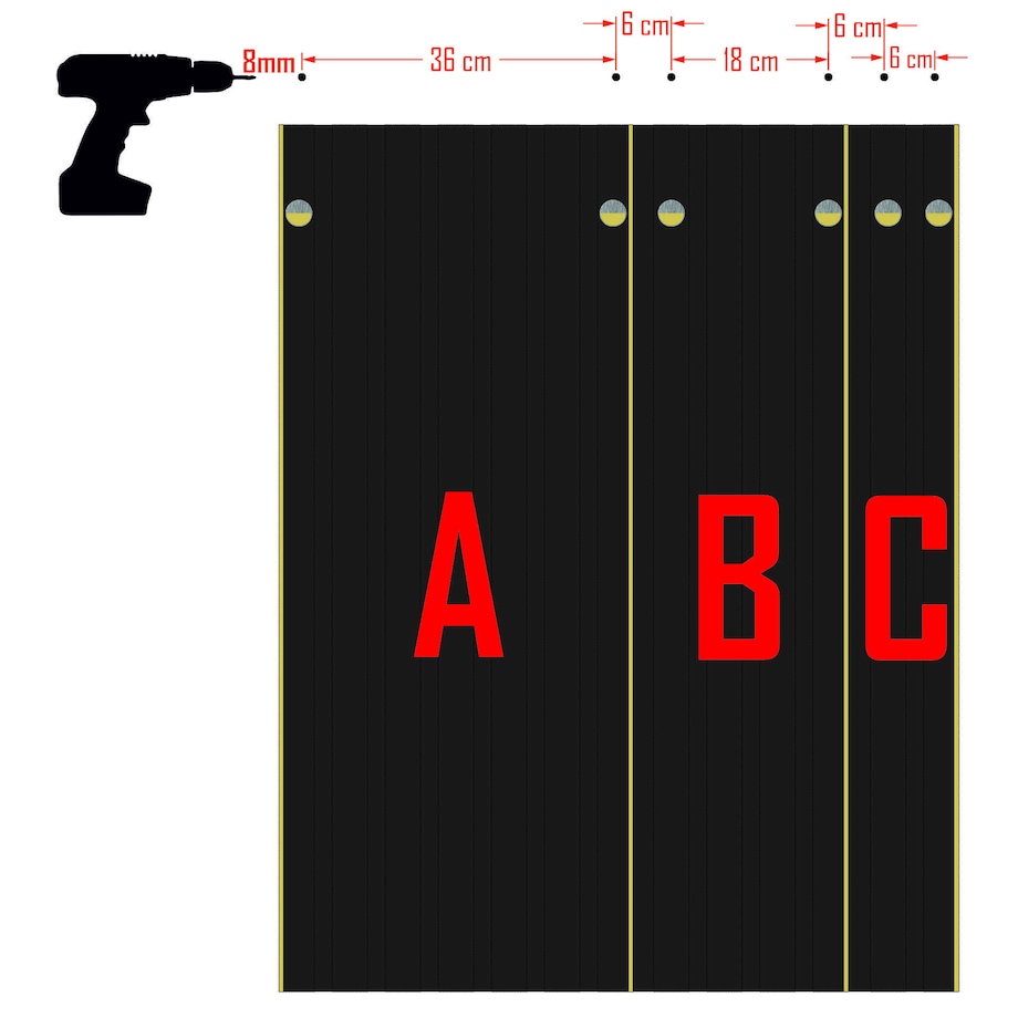 Drewniany wieszak na ubrania Lamele 98cm moduł 40cm czarny