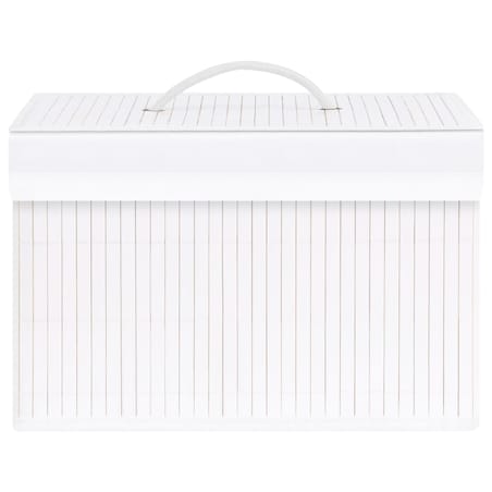 vidaXL Bambusowe pojemniki do przechowywania, 4 szt., białe