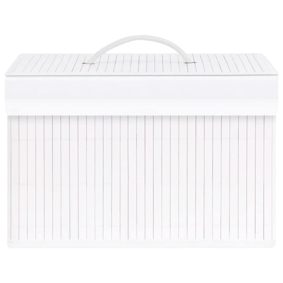 vidaXL Bambusowe pojemniki do przechowywania, 4 szt., białe