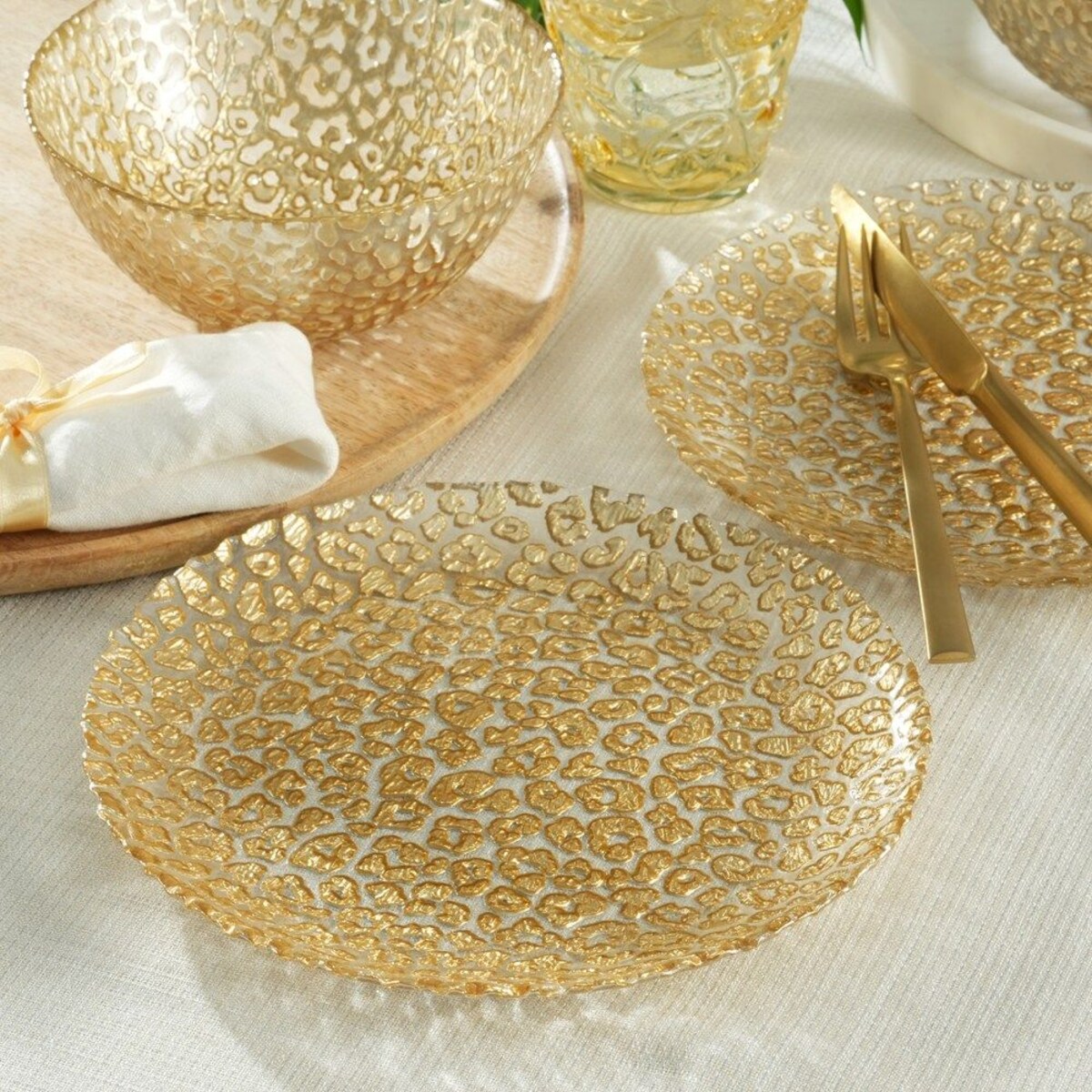 VILLA ITALIA Talerz do ciasta szklany 27 cm PUNTINI