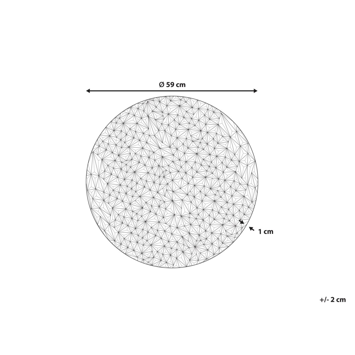 Dekoracja ścienna MOSCAVIDE 59 cm Metal Srebrny