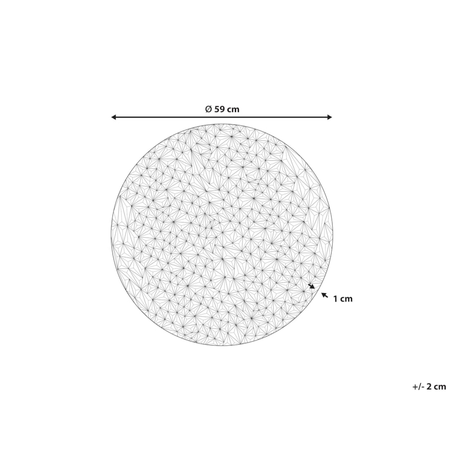 Dekoracja ścienna MOSCAVIDE 59 cm Metal Srebrny