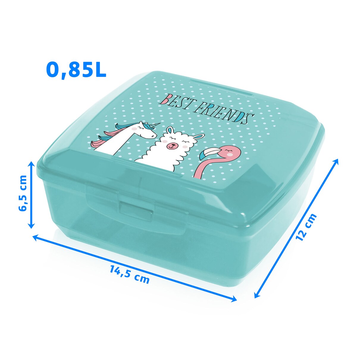 Pojemnik Śniadaniowy Dla Dzieci Lunchbox Na Śniadanie Chlebak Dziecięcy Lama Niebieski