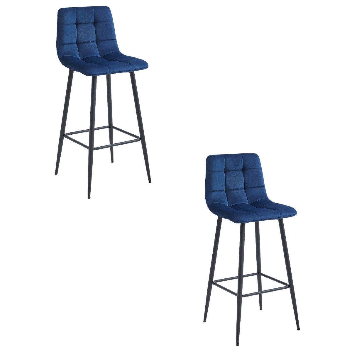 Hoker Do Jadalni Kuchni Baru Wysoki Arceto - Granat Aksamit / Nogi Czarne X 2