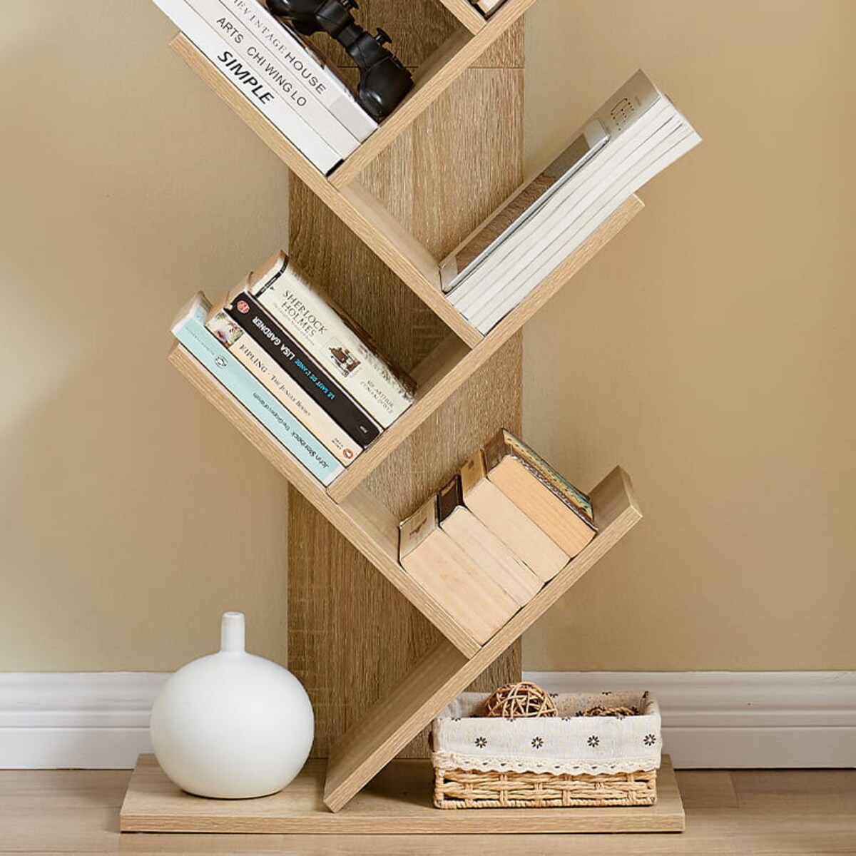 Regał Półka Na Książki 50X25X141,5 Cm Sonoma